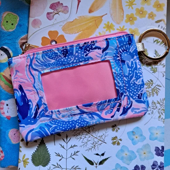Lilly Pulitzer Blue & Pink ID Case - Picture 4 of 5